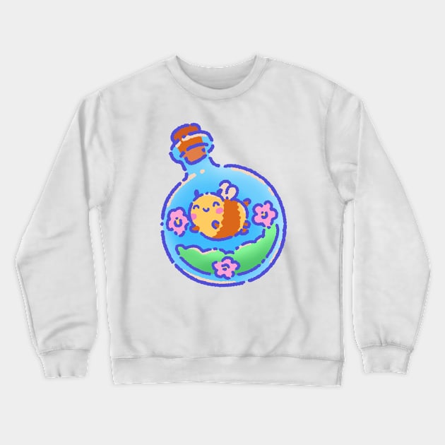 Bee in a bottle Crewneck Sweatshirt by Tinyarts